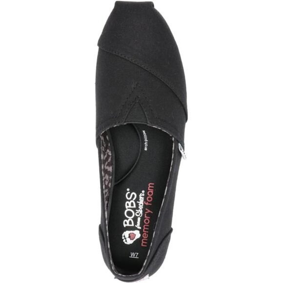 Black Ballet Flats | Memory Foam Footbed | Vegan & Charitable | Machine Washable - Picture 6 of 8